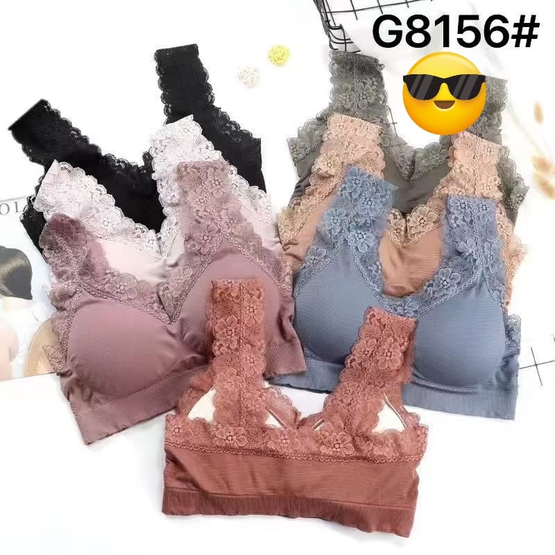 Silken Free Size Soft Lace Padded Bra Without Huk