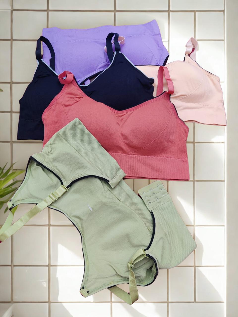 Wireless V-Neck Bralette Cami Bra – Strapless Comfort Tank Top Bra for Women & Girls