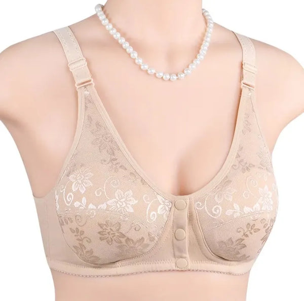 Front‑Open Padded Nursing Bra – Wireless, Soft Support & Easy Feed Access