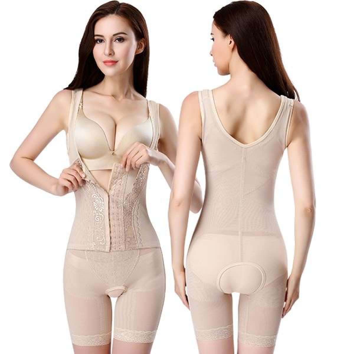 Full Body Shapewear for Women – Skin Color Waist & Tummy Control Slimming Bodysuit (Sizes XL–5XL)