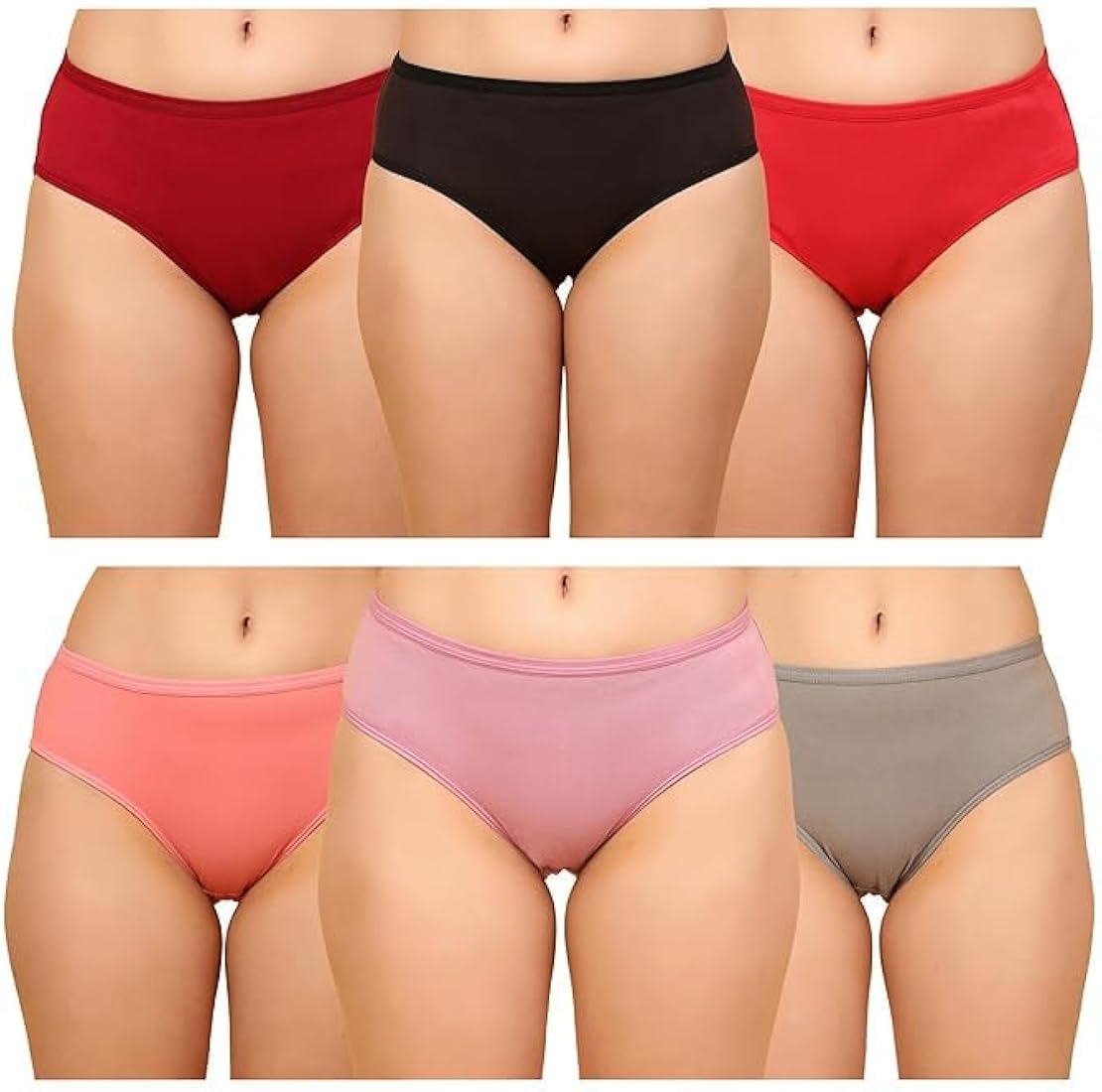 Silken Pack of 3 Cotton Briefs (Assorted Colors) – Breathable, Stretchable & Value Trio
