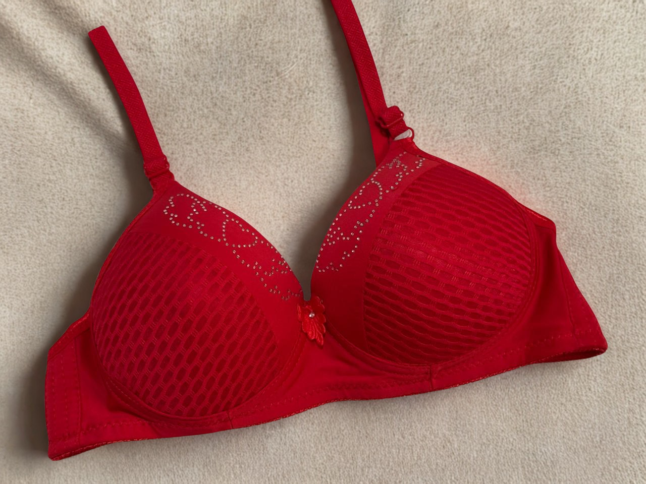 Elegant Red Single-Padded Fancy Bra – Bridal & Occasion Lingerie