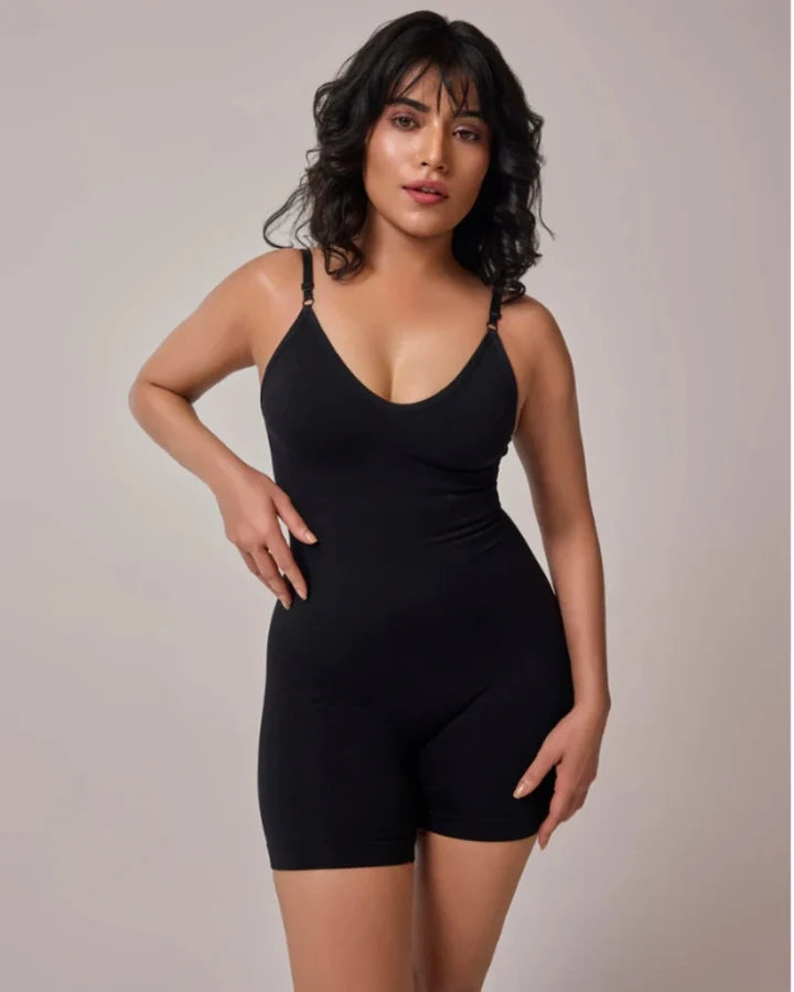 Women’s Full Body Shaper Bodysuit – Tummy & Thigh Control – XL–XXL