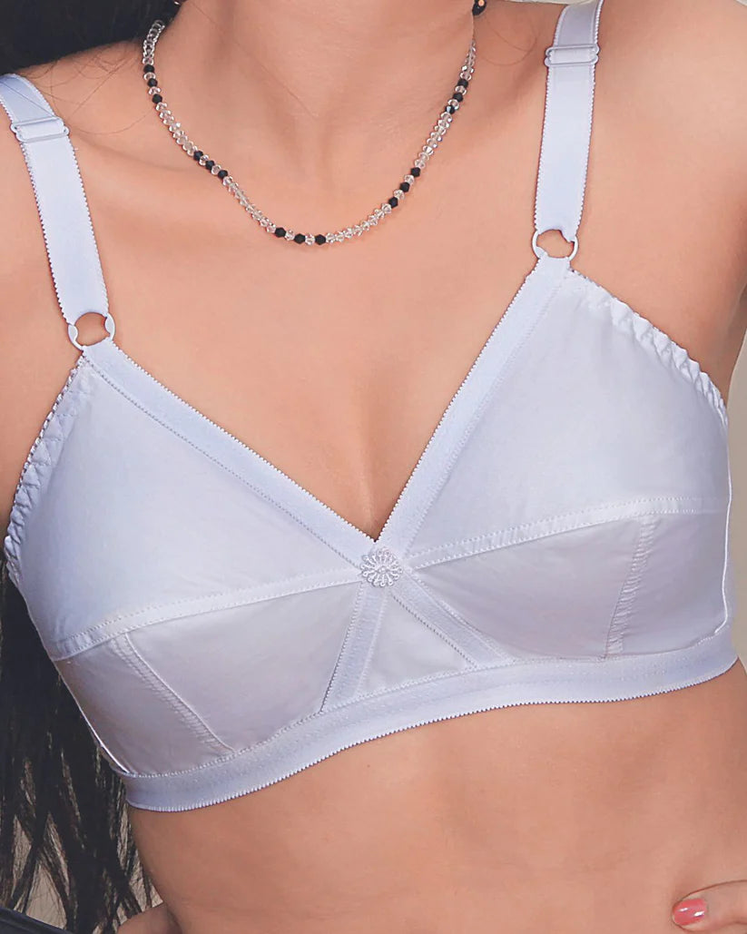 Cotton Lina 100% Cotton Bra – Everyday Comfort in B–DD Cups (Black, White, Beige)