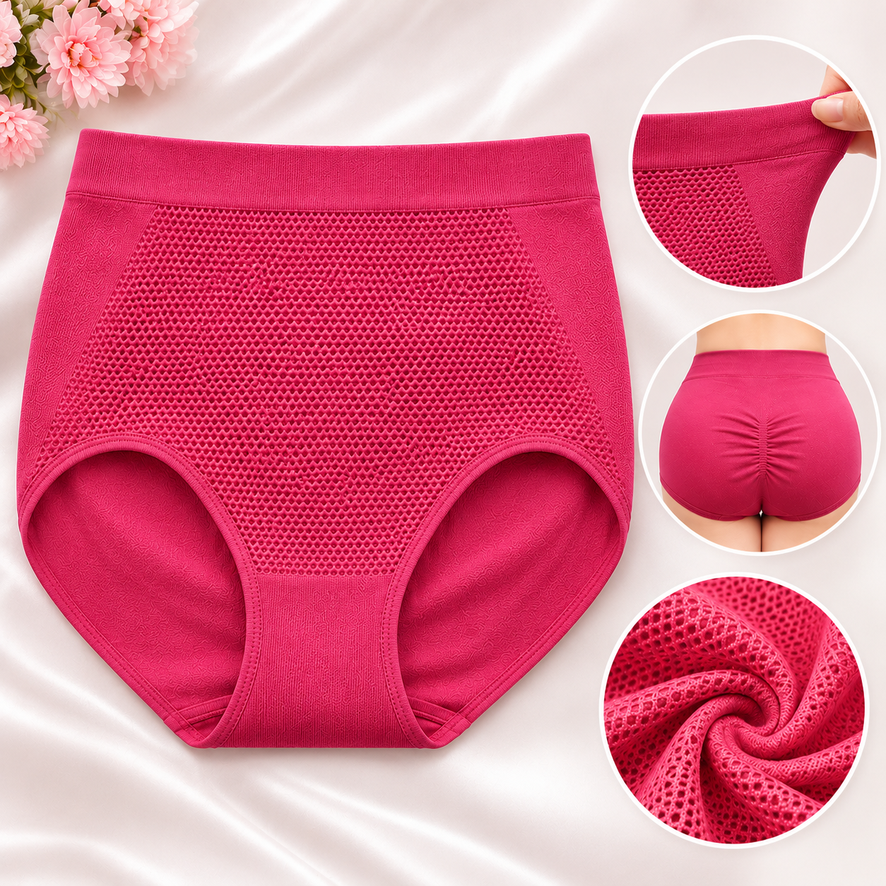 High Waist Tummy Control Panty for Women – Seamless Slimming Shapewear Breathable Comfort (Free Size)