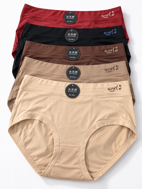 Pack of 2 Plus Size Women’s Seamless Modal Panties – One Size L–XXL – Random Colors
