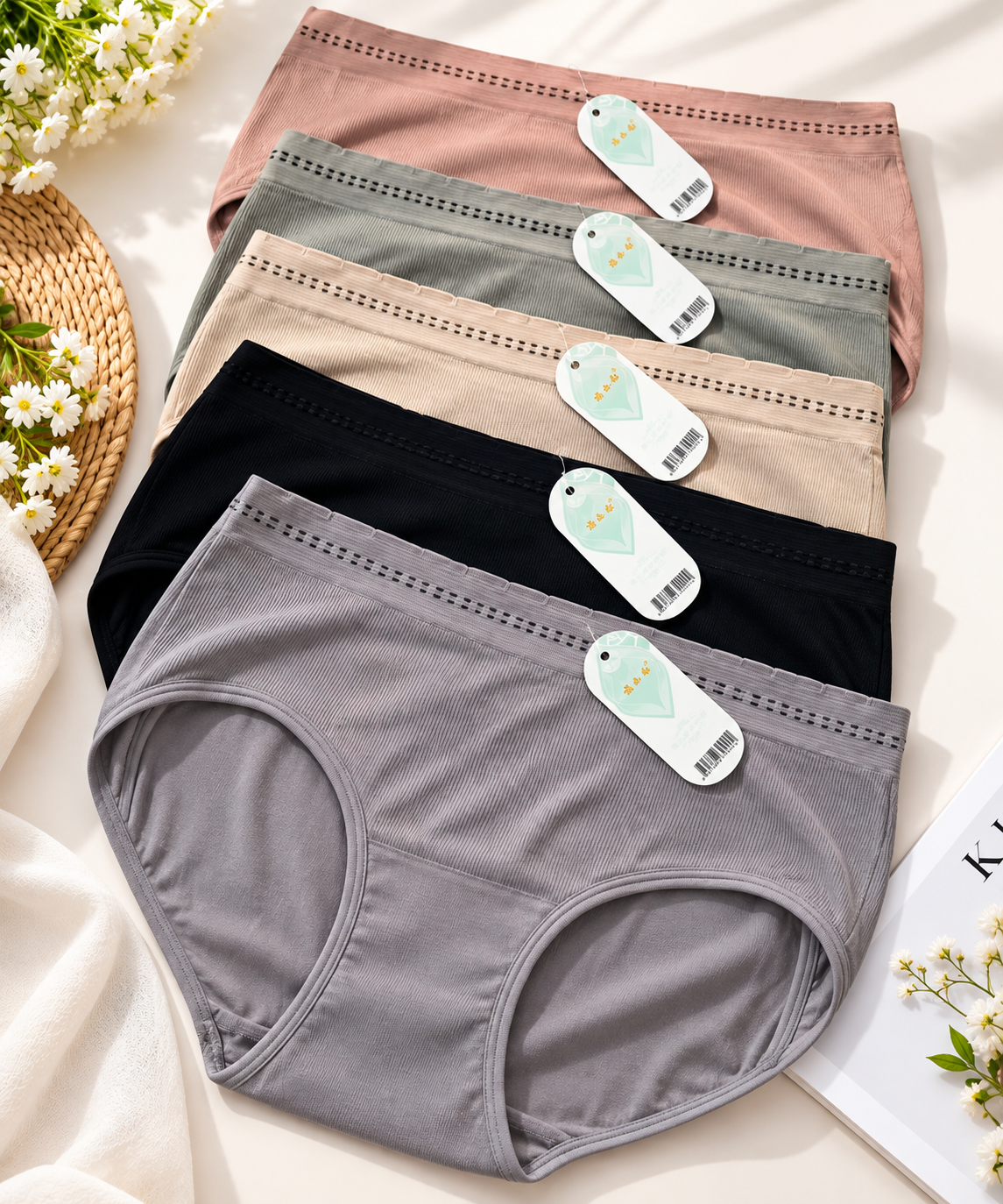 Pack of 2 & 4 Women’s Seamless Soft Stretch Panties | Random Colors | Everyday Comfort