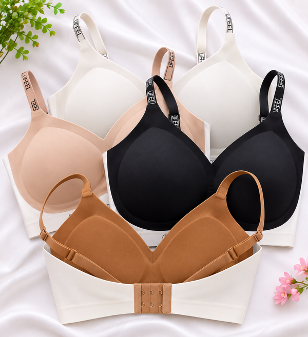 Silken Seamless Soft Padded Wireless Bra for Women – Medium to XXL
