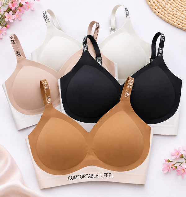 Silken Seamless Soft Padded Wireless Bra for Women – Medium to XXL