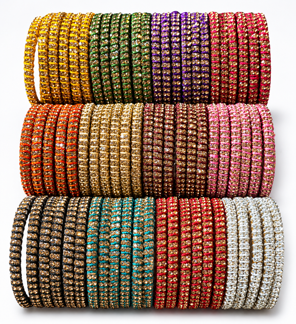 Kids Bangles Set – Pack of 4 | Sparkling Crystal Bangles