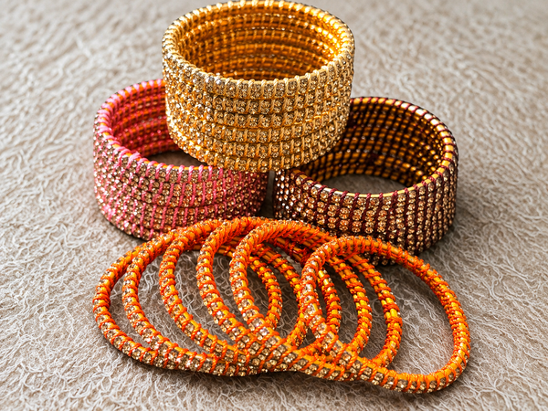 Kids Bangles Set – Pack of 4 | Sparkling Crystal Bangles