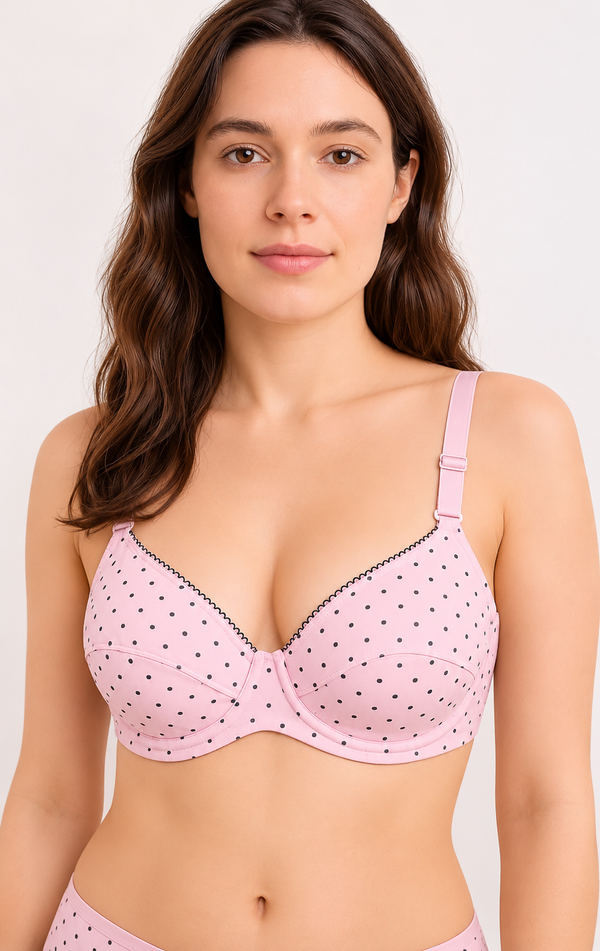 Pack of 2 Front Open Light Padded Cotton Bras with Ring – B & C Cup | Sizes 32–40