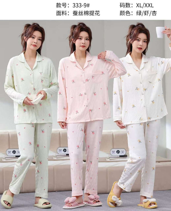 Pink Floral Pajama Set – Soft Fabric Nightwear | Comfortable Fit