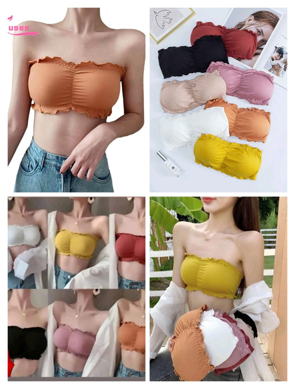 Silken Lace Tube Strapless Bra – Wireless, Comfortable & Stylish