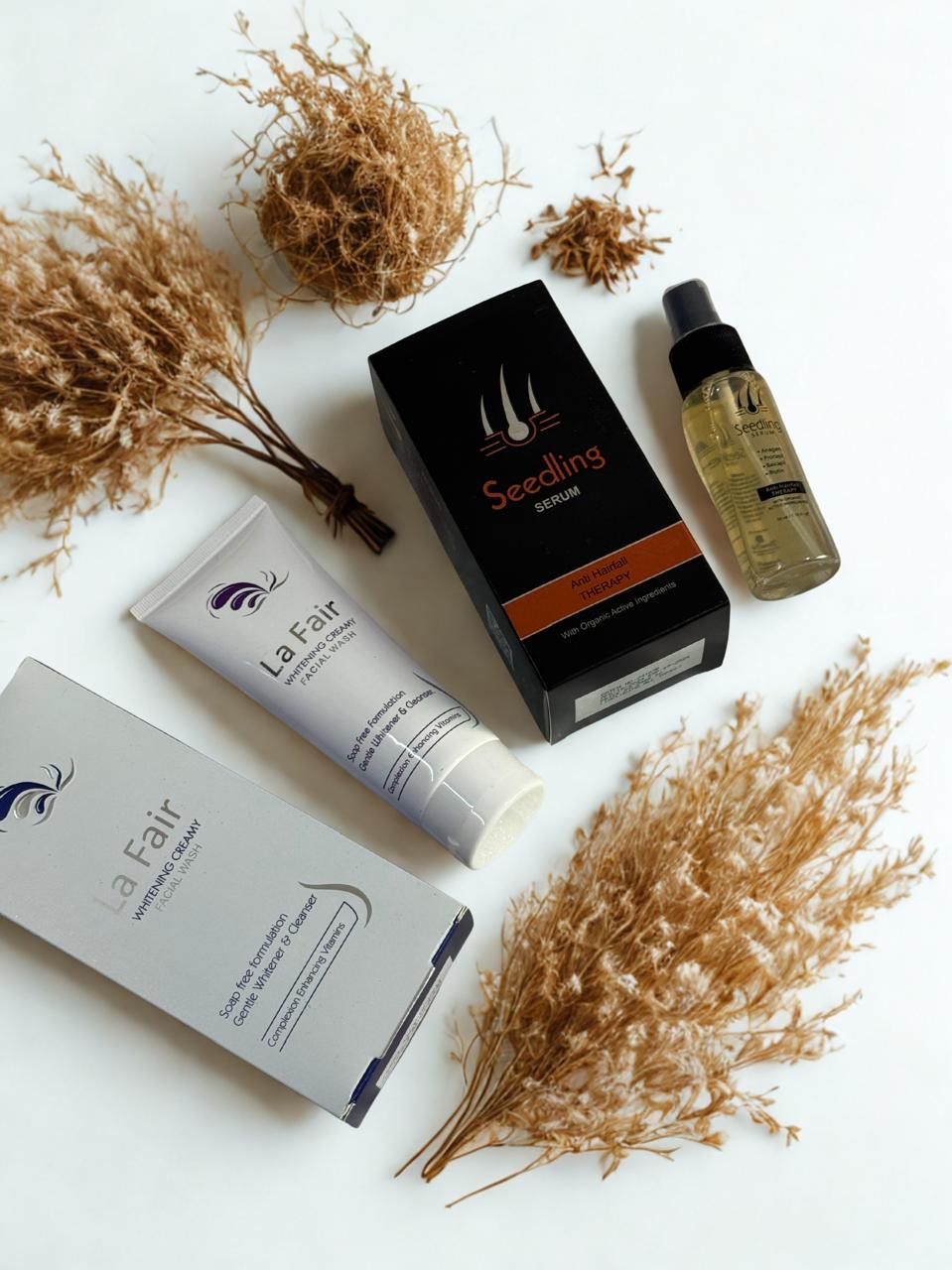 Skincare & Haircare Bundle – Seedling Hair Serum, Seedling Serum & La Fair Face Wash