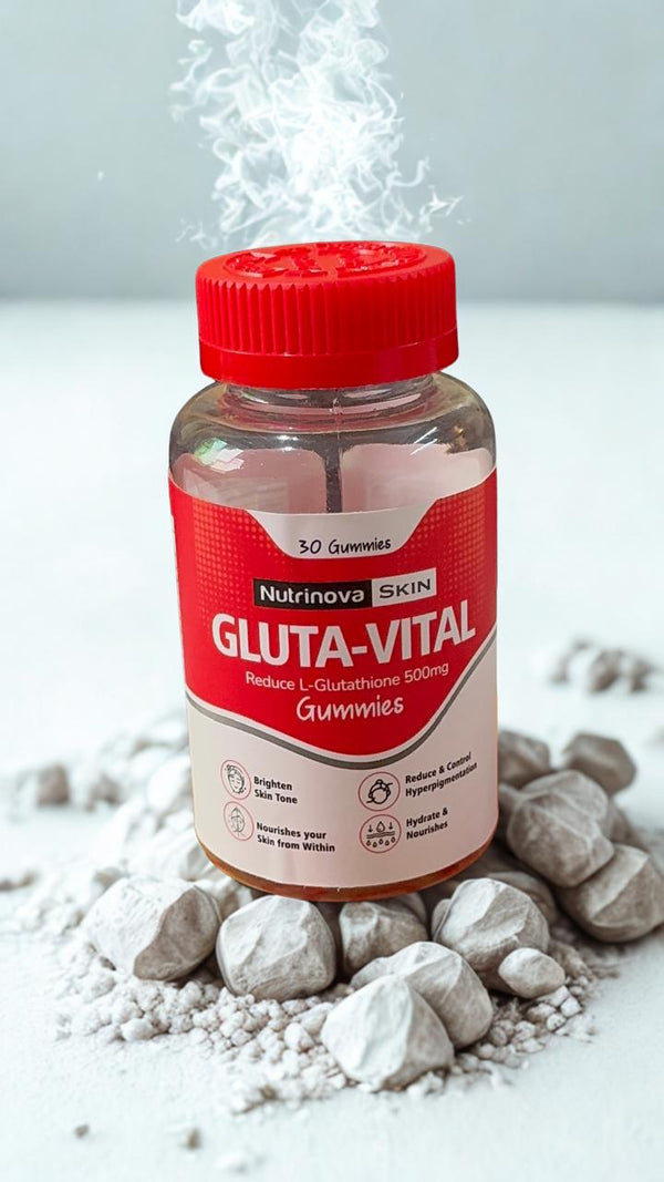 Nutinova Skin Gluta-Vital Gummies – L-Glutathione 500mg | 30 Gummies for Skin Brightening & Antioxidant Support