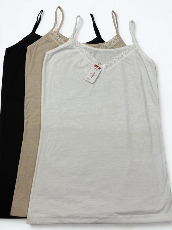 Cotton Camisoles for Women – Pack of 2 (Skin & White) | Soft Stretchable Everyday Innerwear