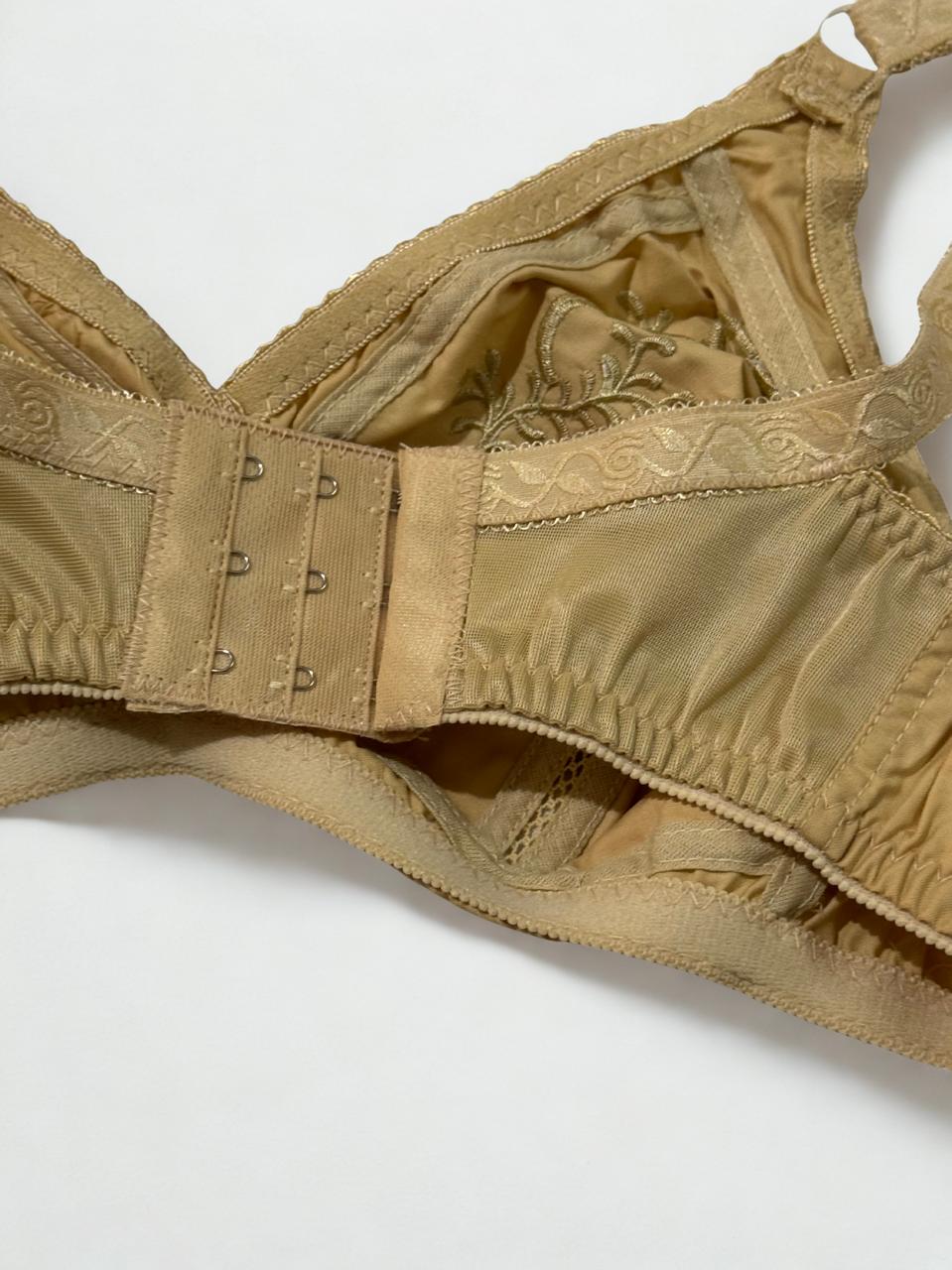 Cotton Full Coverage Non-Wired Bra – Golden Beige | Sizes 32–50 B-C Cup