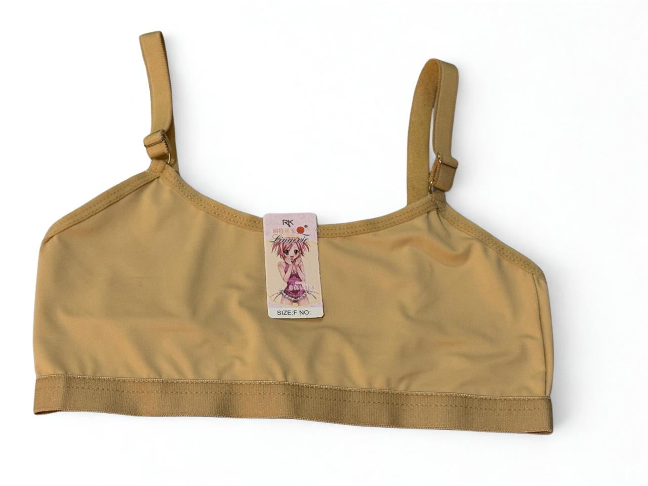 Training Bra for (Age 10–14) – Nylon Soft Fabric, Adjustable Straps & Back‑Hook Closure