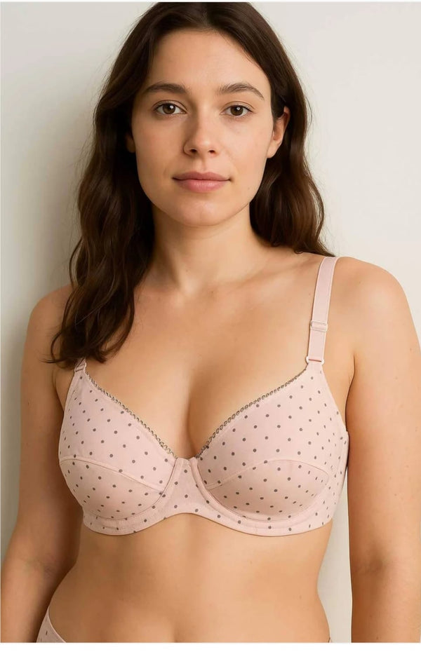 Pink Front Open Feeding Bra – Cotton Light Padded Ring Push-Up | Size 34C to 40C |