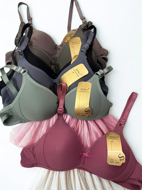 Plain Padded Bras – Cup A | Sizes 34 to 38 | Double Back Hooks