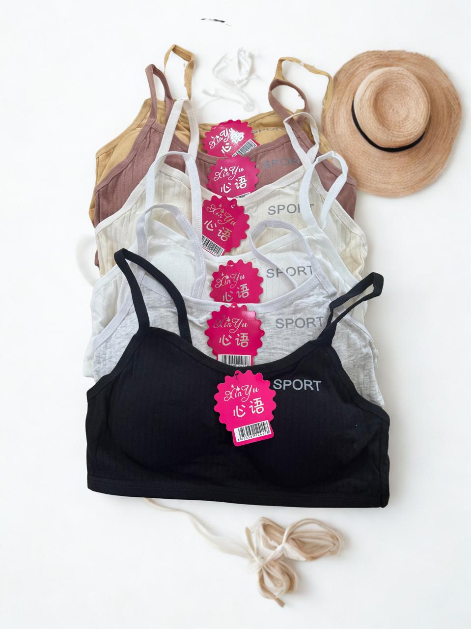 Pack of 2 Teen Girls Sport Cotton Training Bra – Free Size Beginner Bra (Random Colors)