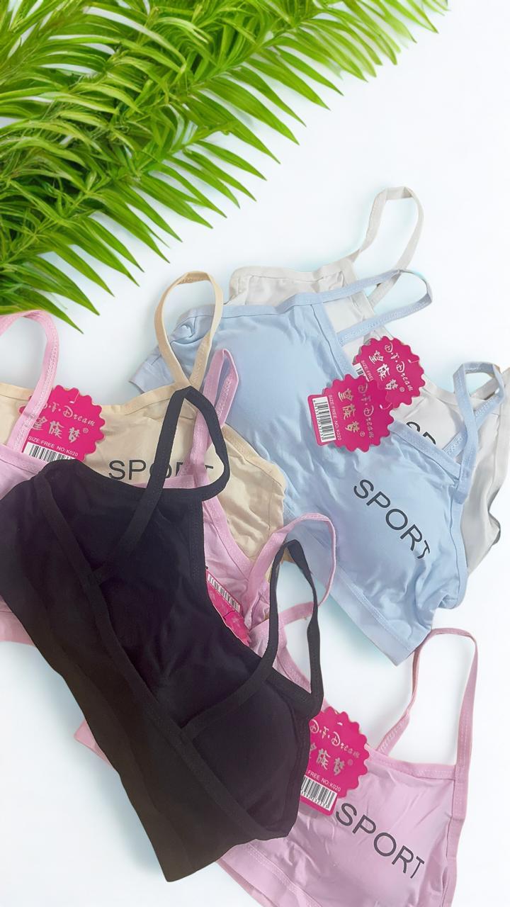 Pack of 2 Teen Training Bras Pakistan | Soft Cotton Sports Bras for Girls