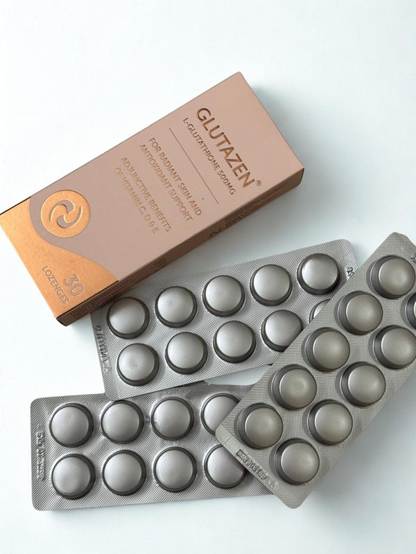 Glutazen L-Glutathione 500mg Lozenges – Skin Brightening & Antioxidant Support (30 Tablets)