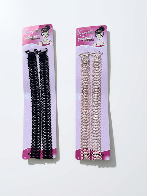 Fancy Lace Bra Straps for Women – Decorative Shoulder Straps | Skin & Black