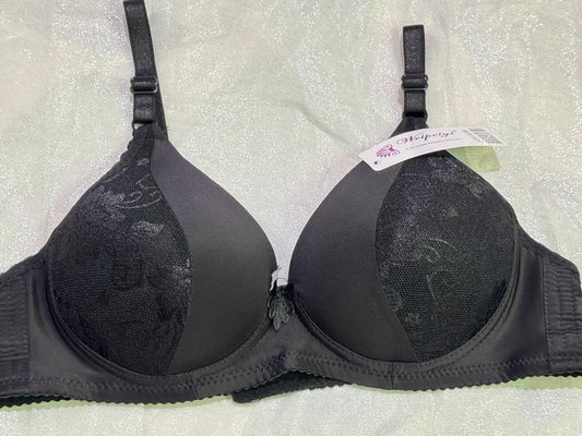 Black Plain Single padded bra
