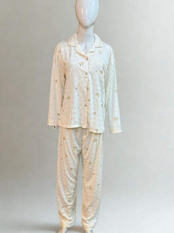 Pink Floral Pajama Set – Soft Fabric Nightwear | Comfortable Fit