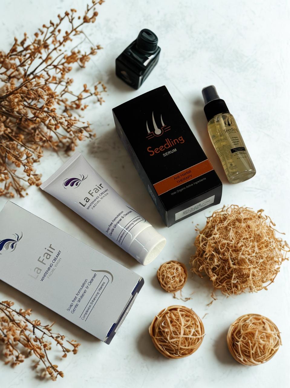 Skincare & Haircare Bundle – Seedling Hair Serum, Seedling Serum & La Fair Face Wash