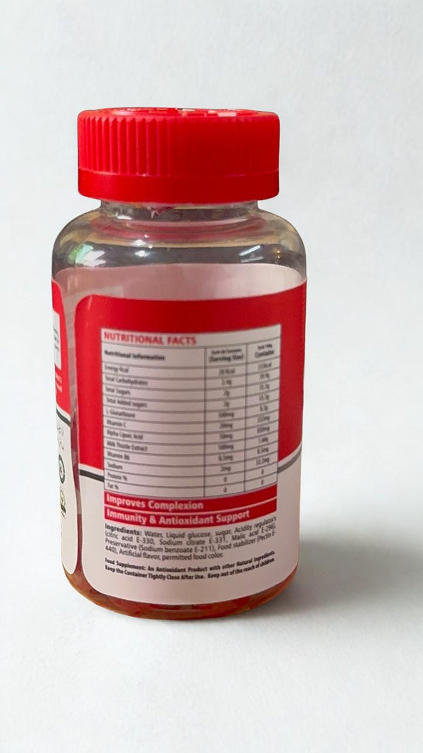 Nutinova Skin Gluta-Vital Gummies – L-Glutathione 500mg | 30 Gummies for Skin Brightening & Antioxidant Support