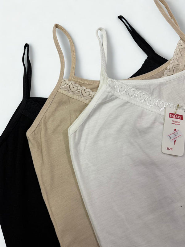 Cotton Camisoles for Women – Pack of 2 (Skin & White) | Soft Stretchable Everyday Innerwear