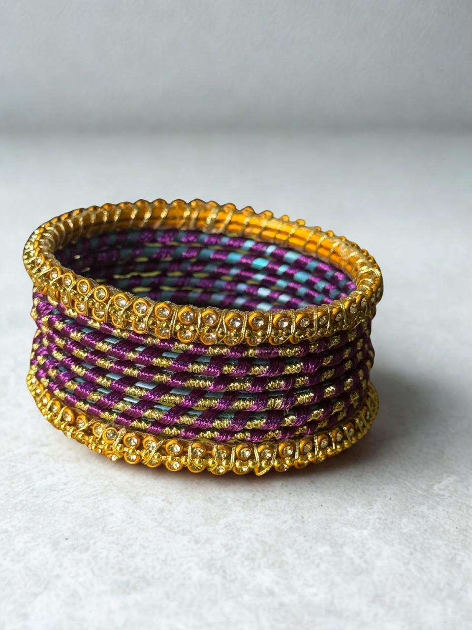 Handmade Silk Thread Bangles Set – Traditional & Elegant Jewelry