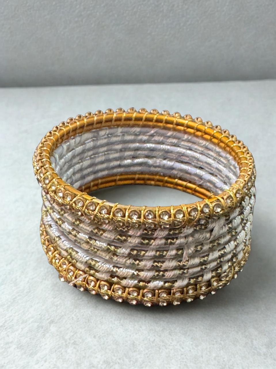 Handmade Silk Thread Bangles Set – Traditional & Elegant Jewelry