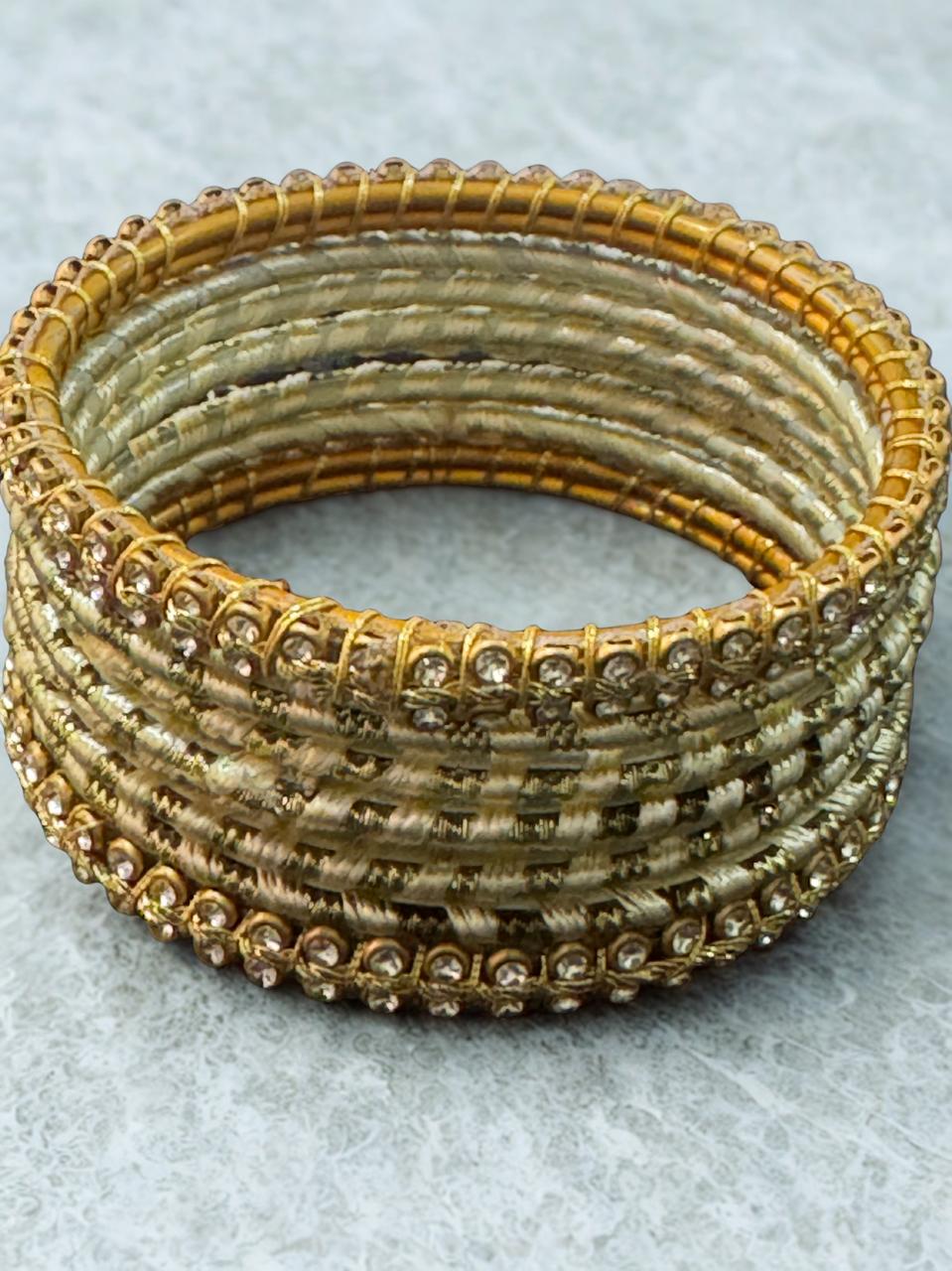 Handmade Silk Thread Bangles Set – Traditional & Elegant Jewelry