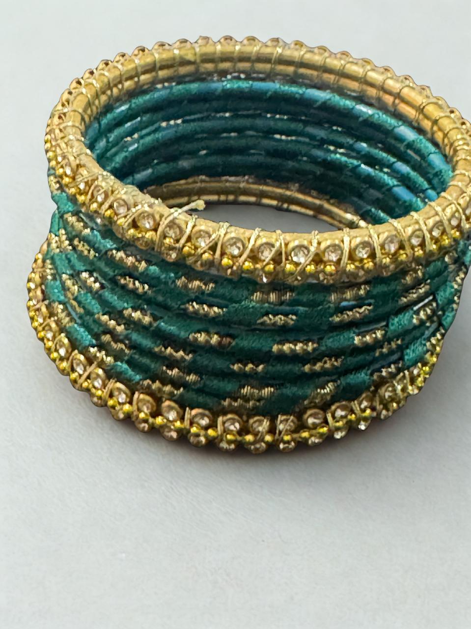 Handmade Silk Thread Bangles Set – Traditional & Elegant Jewelry