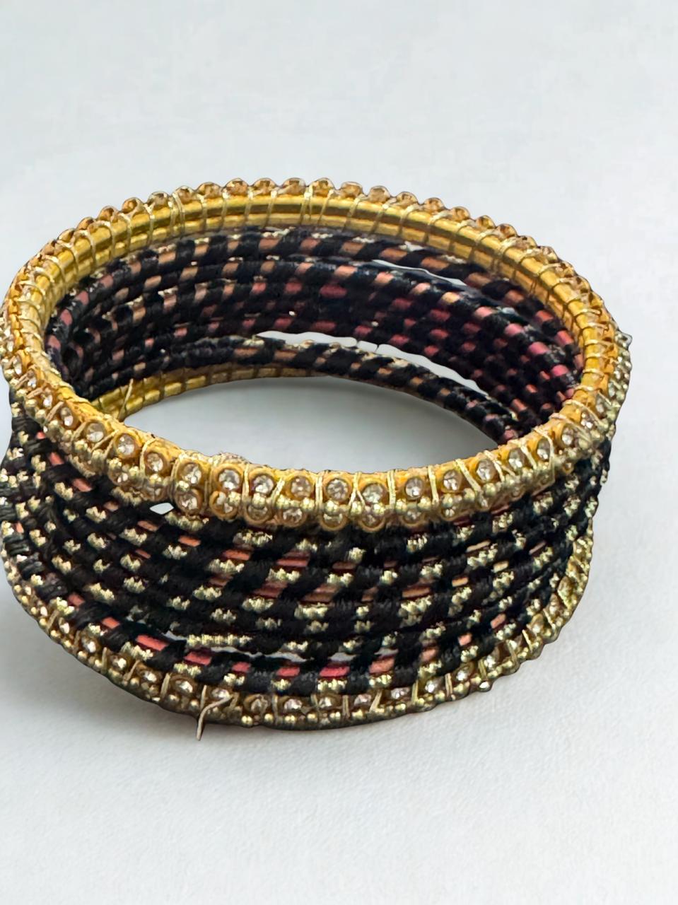 Handmade Silk Thread Bangles Set – Traditional & Elegant Jewelry
