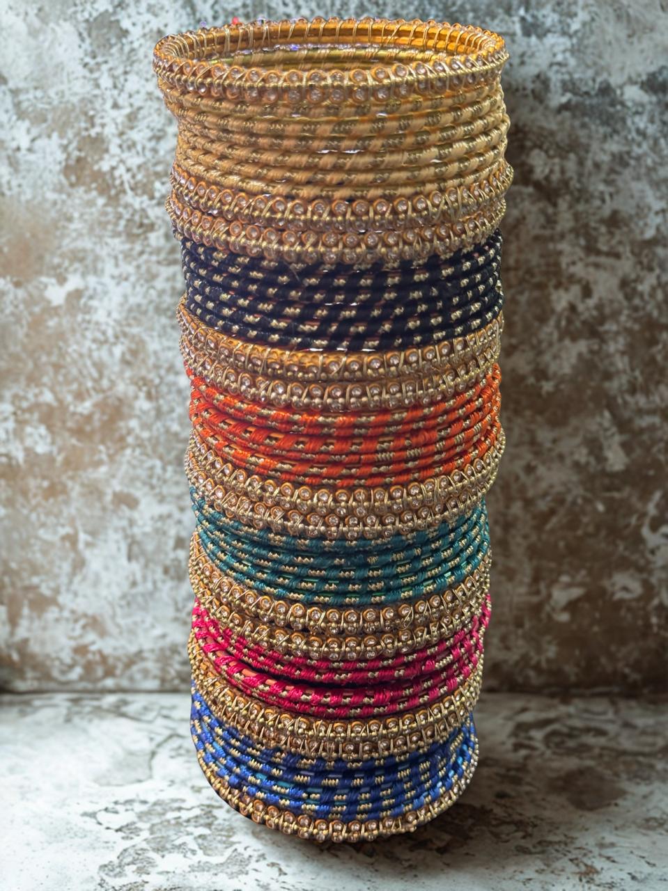Handmade Silk Thread Bangles Set – Traditional & Elegant Jewelry