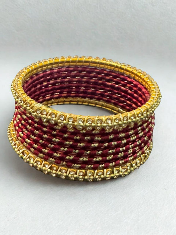 Handmade Silk Thread Bangles Set – Traditional & Elegant Jewelry