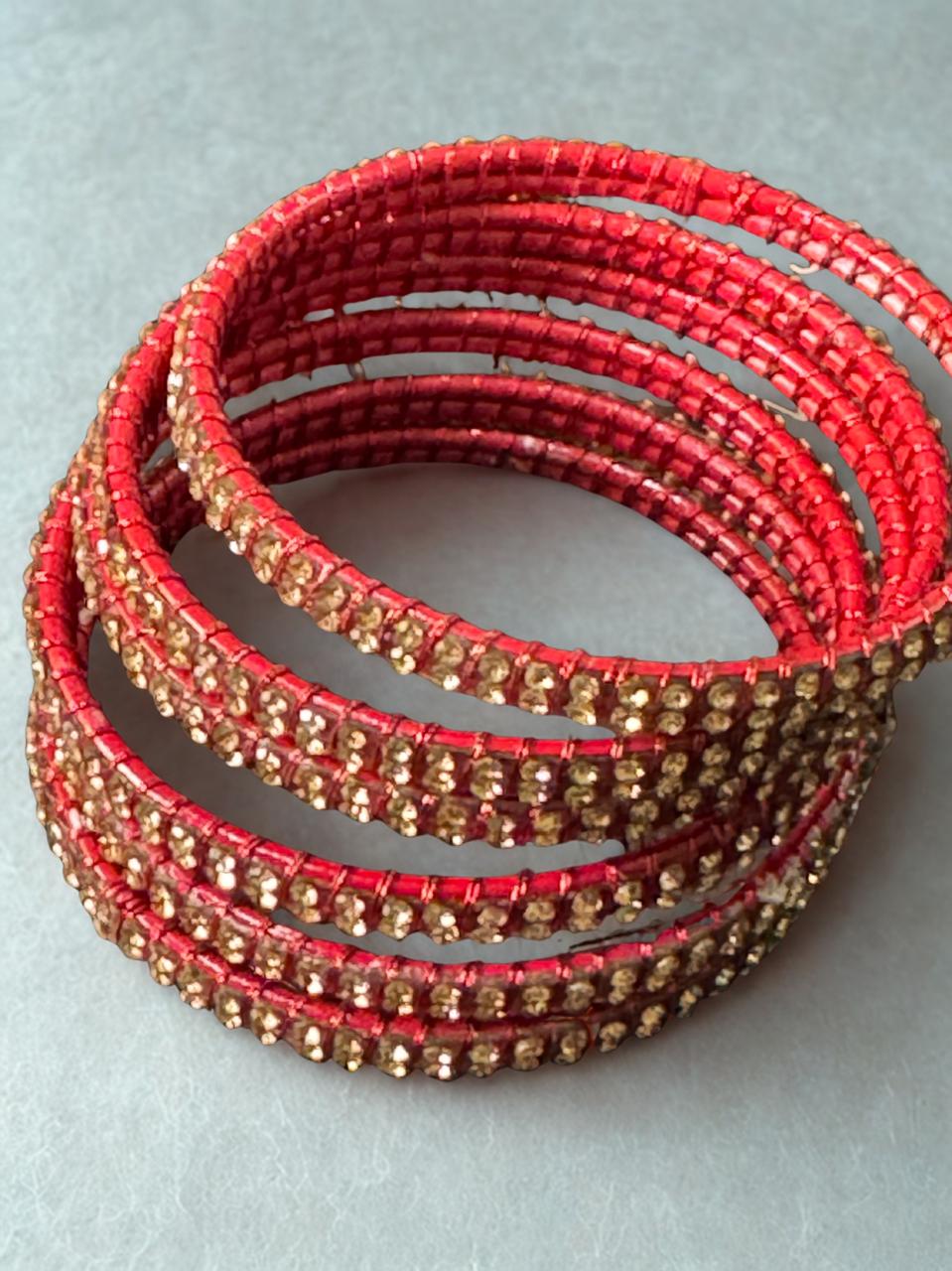 Women’s Crystal Studded Bangles – 7 Colors | Size Swa Du