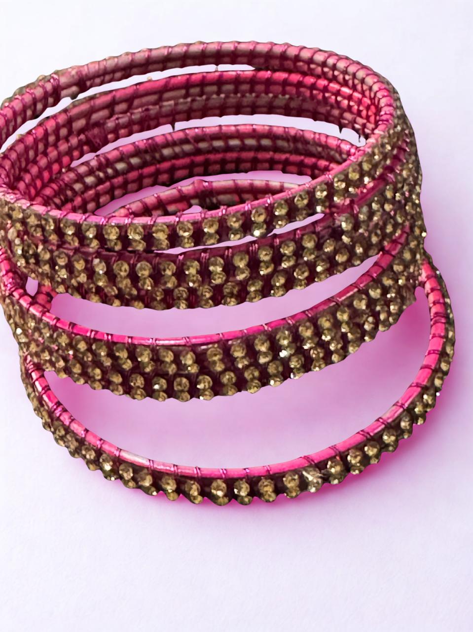 Women’s Crystal Studded Bangles – 7 Colors | Size Swa Du