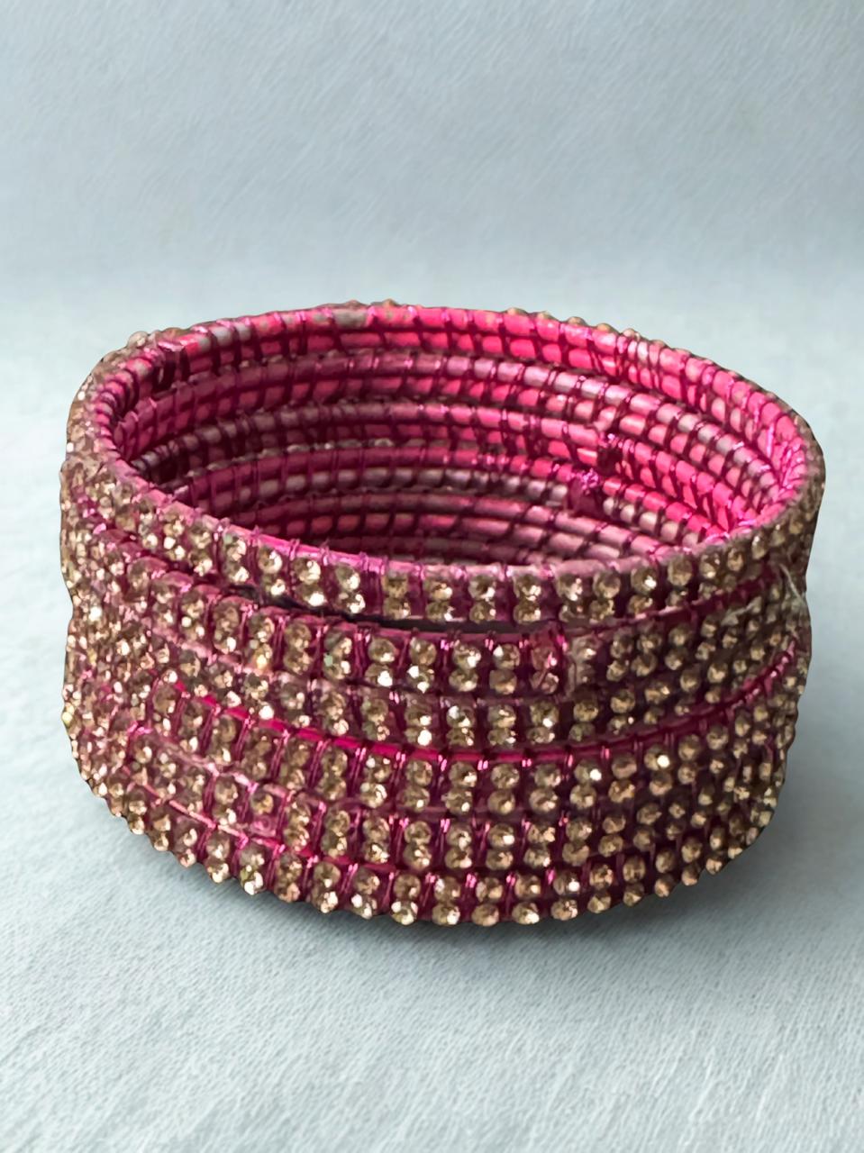 Women’s Crystal Studded Bangles – 7 Colors | Size Swa Du