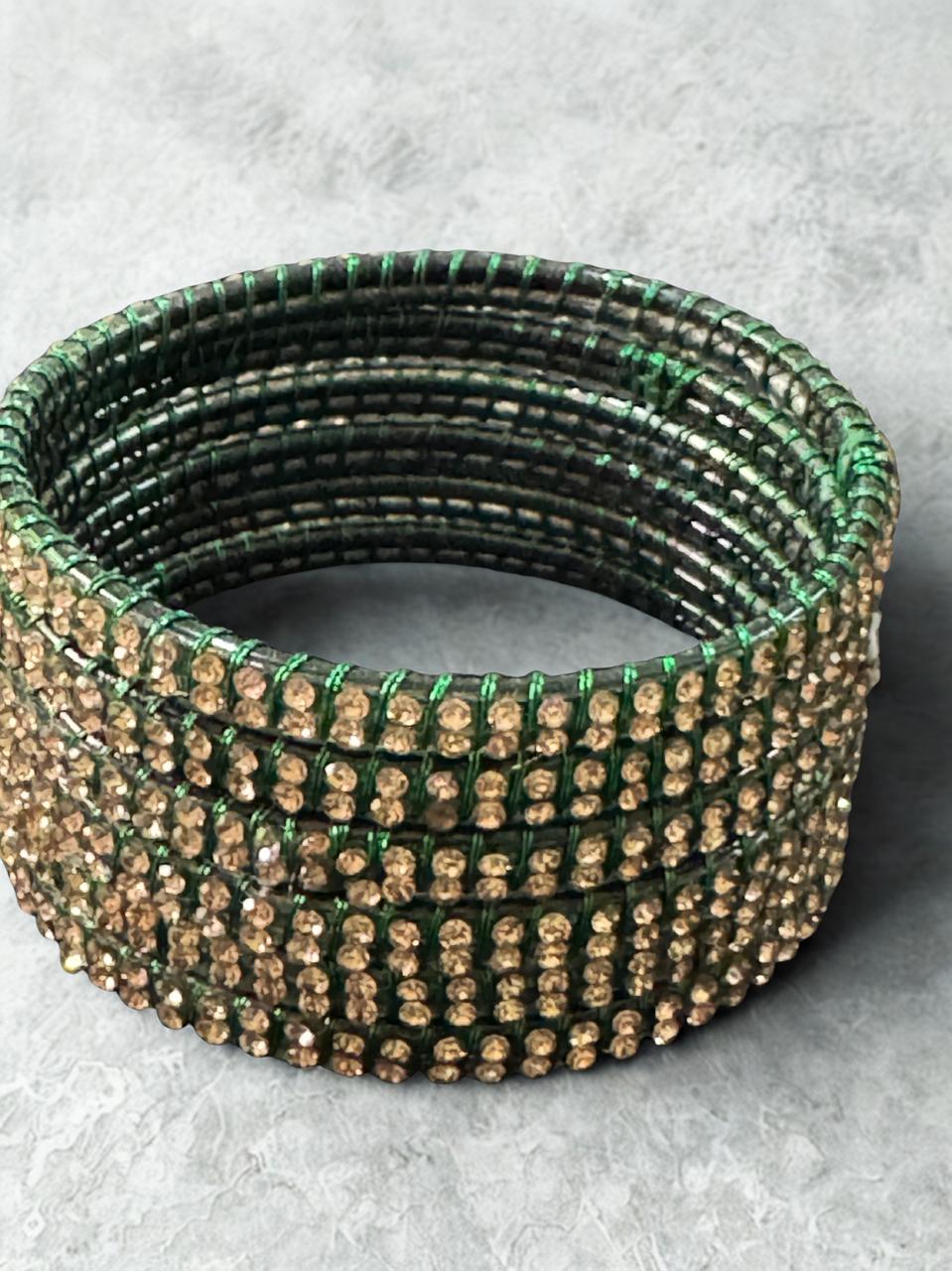 Women’s Crystal Studded Bangles – 7 Colors | Size Swa Du