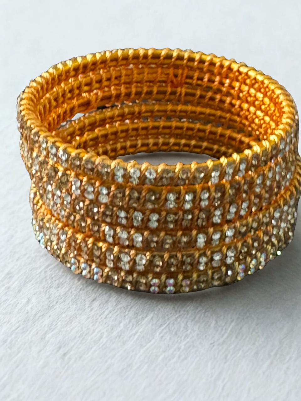 Women’s Crystal Studded Bangles – 7 Colors | Size Swa Du