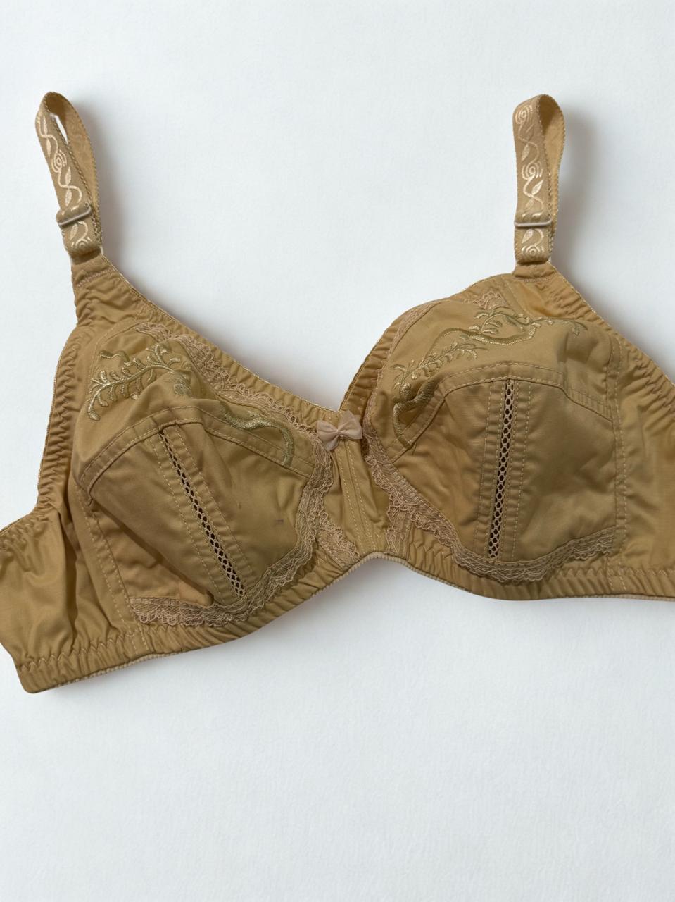 Cotton Full Coverage Non-Wired Bra – Golden Beige | Sizes 32–50 B-C Cup