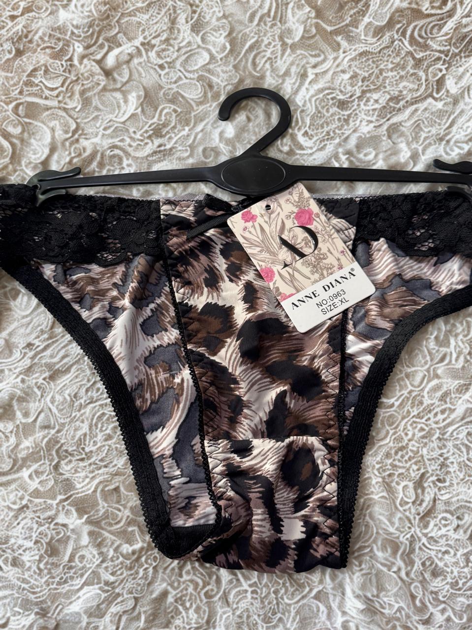 Luxury Leopard Print Padded Bra & Panty Set – Women’s Lingerie (36-42B)