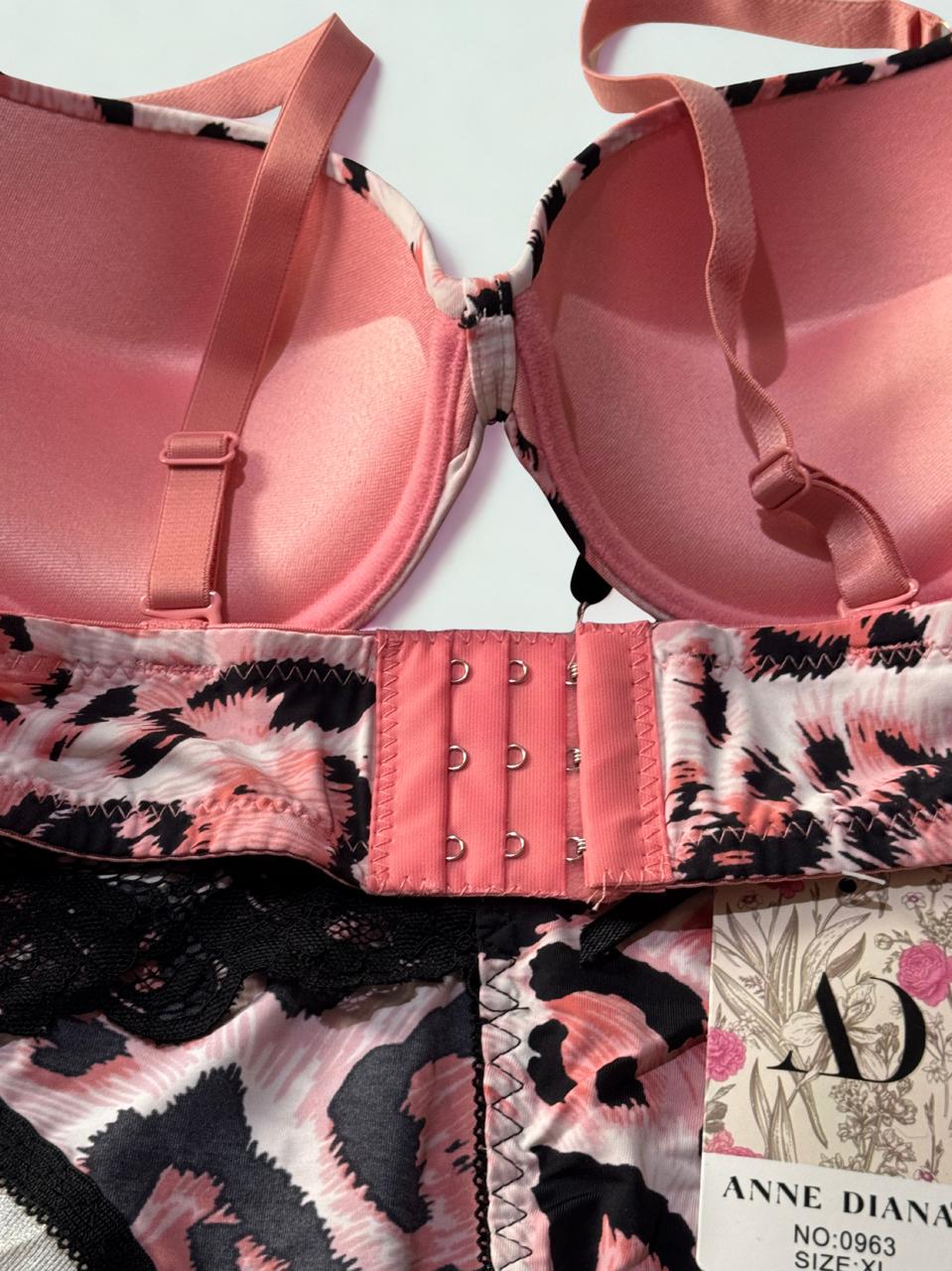 Luxury Leopard Print Padded Bra & Panty Set – Women’s Lingerie (36-42B)