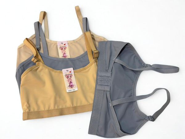 Training Bra for (Age 10–14) – Nylon Soft Fabric, Adjustable Straps & Back‑Hook Closure